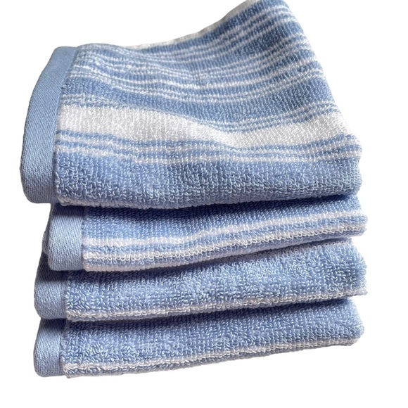 Lauren Ralph Lauren Sanders Lot of 4 Blue Cornflower washcloths NWT - Picture 1 of 7